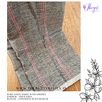 PURE LINEN SAREE YBRSLIN23599