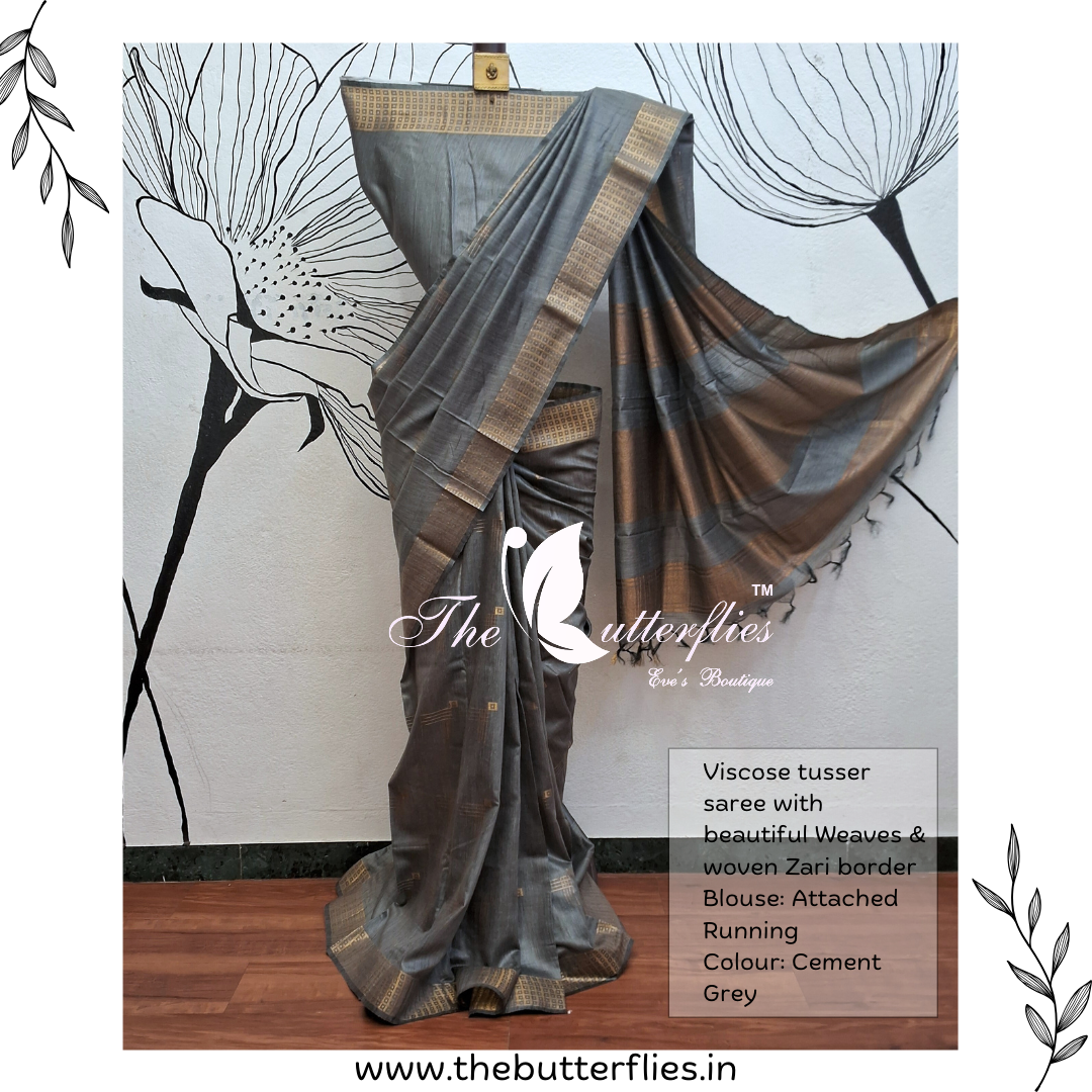 VISCOSE  TUSSER SAREE  YBRSTUS23382