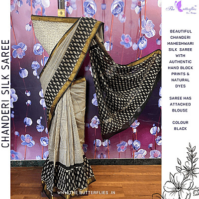 Chanderi Maheshwari Silk Saree SHPSCDS24499