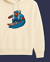 Unisex Off White Snowboard Graphic Printed All-Weather Hoodie