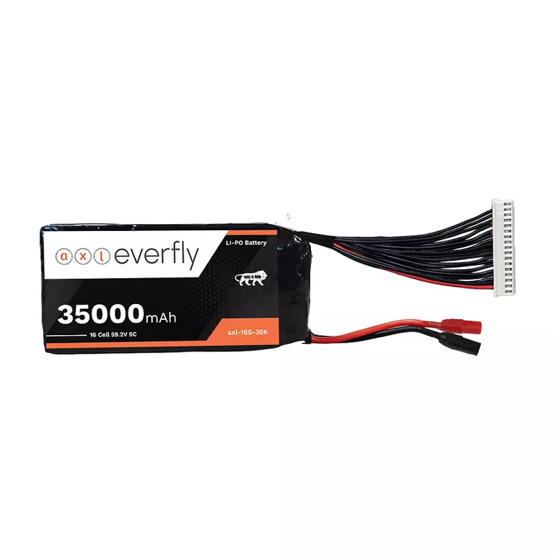 16S 35000mAh LiPo Drone Battery 59.2V