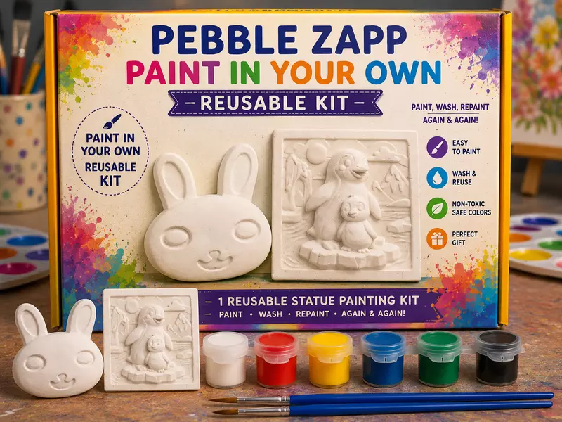 Reusable Penguin Keepsake Plate & Mickey DIY Painting Kit – Paint Your Own Cute Keepsake Collection