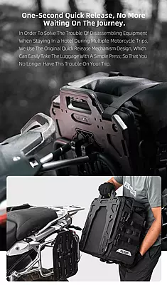 Rhinowalk Mechanic Series - 35L Motorcycle Side Bag - Quick Release Waterproof Saddlebag Rhinowalk Mechanic Series - 35L Motorcycle Side Bag - Quick Release Waterproof Saddlebag