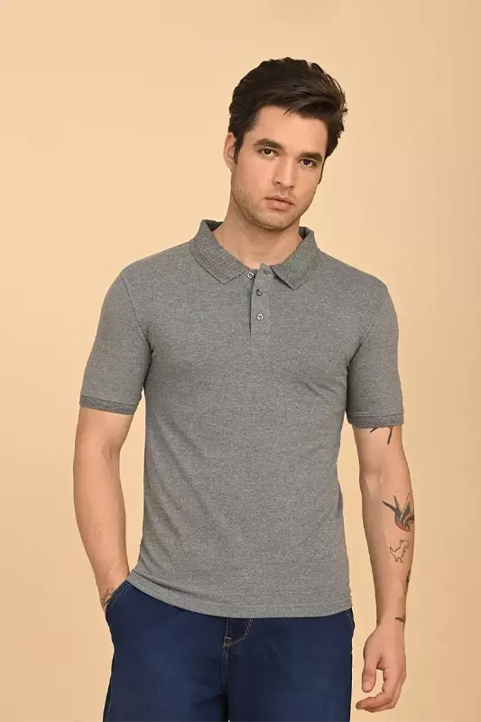 Men's Polo T-Shirt - Grey
