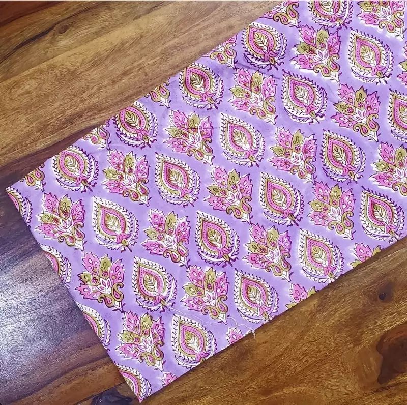 Sanganeri Handblock Cotton Fabric #36