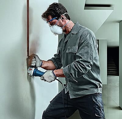 Bosch GWS 750-100 Heavy Duty Corded Electric Angle Grinder, M10, 750W, 11,000 rpm, 100 mm Disc Dia., Direct Cooling,1.8 kg + Wrench, Protection Guard, Auxiliary Handle & Wrench, 1 Year Warranty