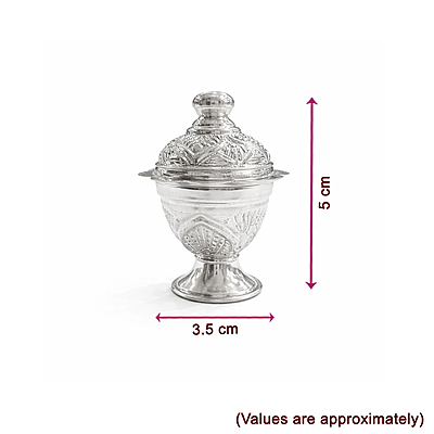 Sterling Silver Kumkum Chimizh – Approx. 12 Grams
