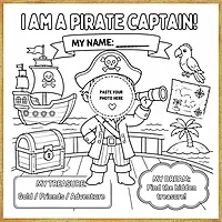 I Am a Pirate Captain – Colour & Frame Kit