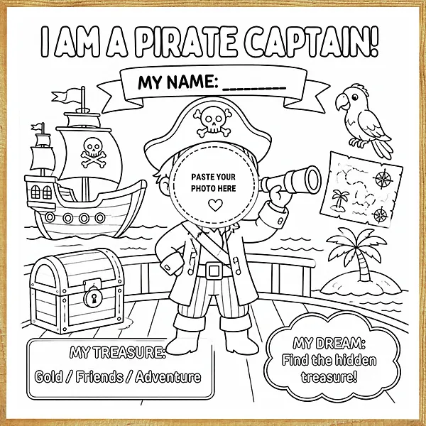 I Am a Pirate Captain – Colour & Frame Kit
