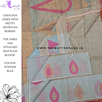 SILK LINEN SAREE  MKTSLIN23621