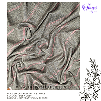 PURE LINEN SAREE YBRSLIN23599