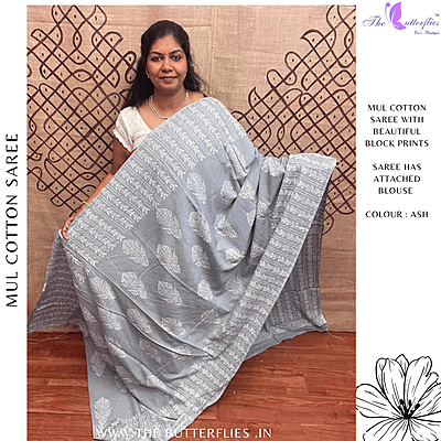 MUL COTTON SAREE ssgSMCS24795