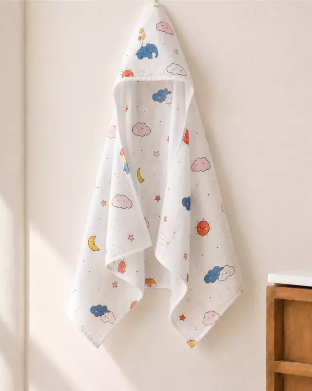 Muslin Double layer cap towel (0-24 Months)