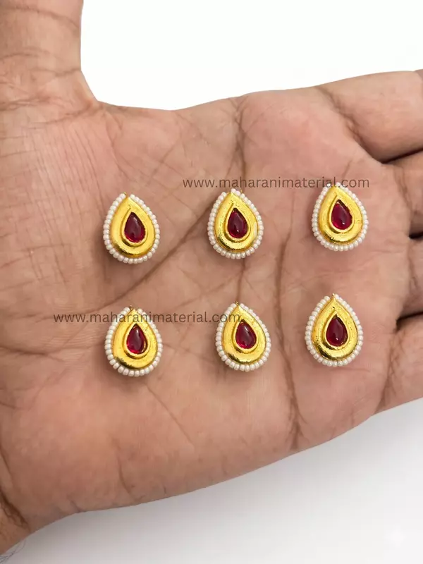 Kundan Moti Drop L