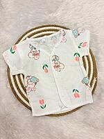 Premium Crinkled Muslin Cotton Jhabla (6-12Months) – With Sleeves