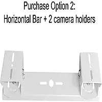 CCTV Camera Stand (Metal) 1 to 2 Horizontal Cross Bar Dual Camera Mount | Bracket for Double CCTV Surveillance Camera CCTV Camera Stand (Metal) 1 to 2 Horizontal Cross Bar Dual Camera Mount | Bracket for Double CCTV Surveillance Camera