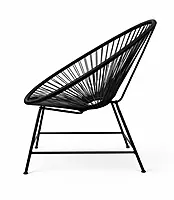 Leppard Weaved Accent Chair Black