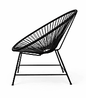 Leppard Weaved Accent Chair Black