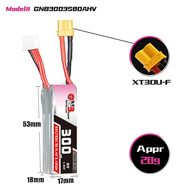 GNB-300mah 3S1P 11.4V HV 80C