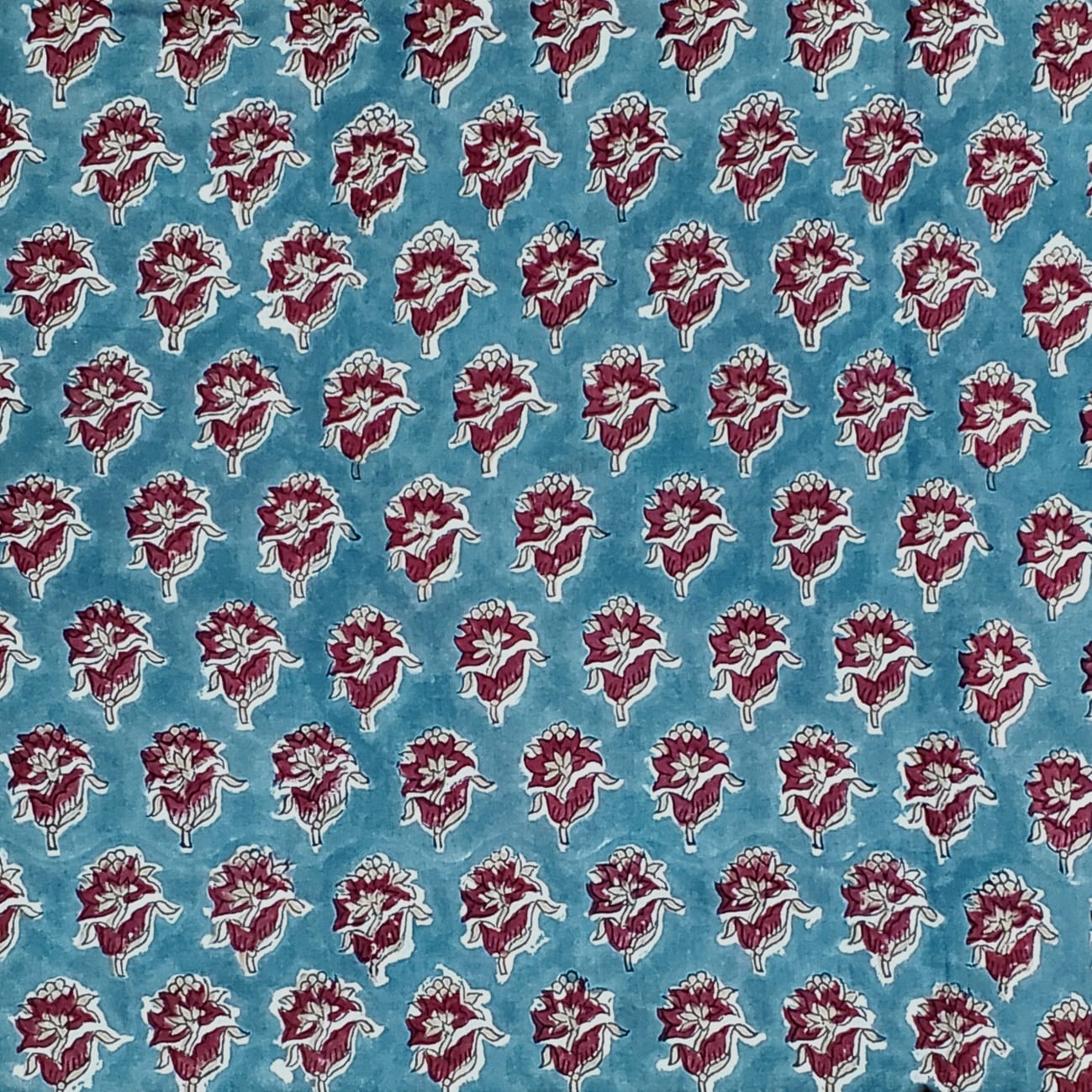Sanganeri Handblock Cotton Fabric #37