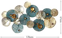 DAD Modern Metal Wall Art Sculpture, Abstract Circular Design - - Size ( 46x2x23.5 Inches)