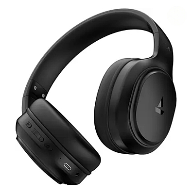 boAt Rockerz 430 w/ Beast Mode(40ms Low Latency),40HRS Playback & 40MM Drivers Bluetooth  (Black Sabre, On the Ear)