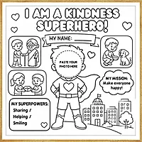 I Am a Kindness Superhero – Colour & Frame Kit