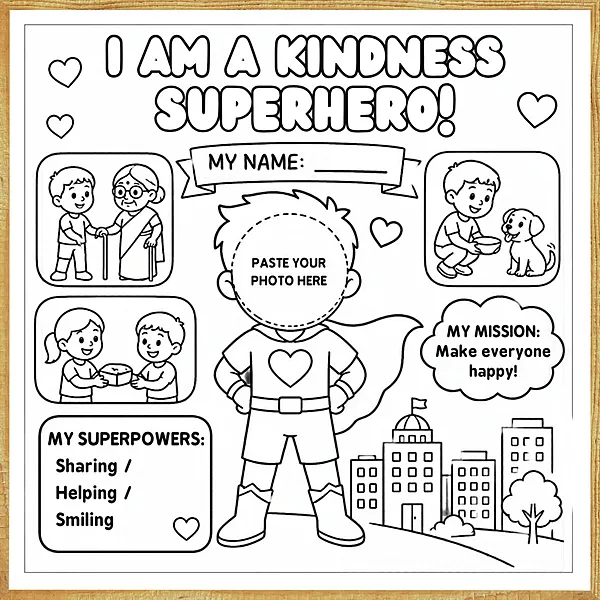 I Am a Kindness Superhero – Colour & Frame Kit