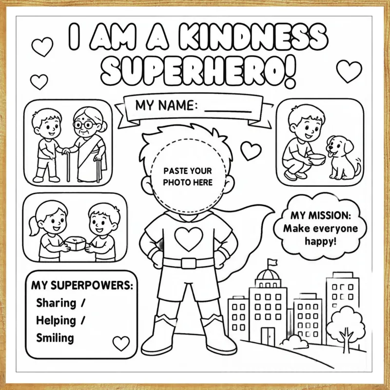 I Am a Kindness Superhero – Colour & Frame Kit