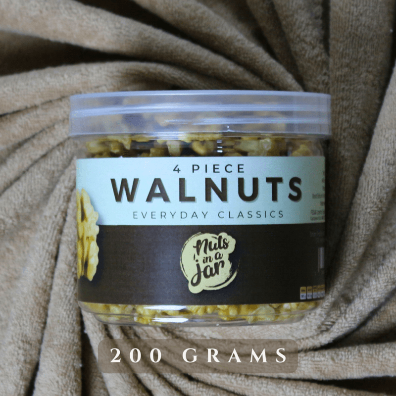Nuts in a Jar Walnuts 4 Piece Everyday Classics 200 Grams Nuts in a Jar Walnuts 4 Piece Everyday Classics 200 Grams