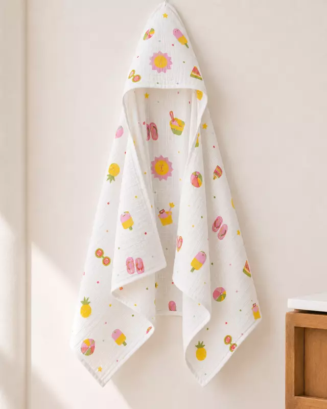 Muslin Double layer cap towel (0-24 Months)