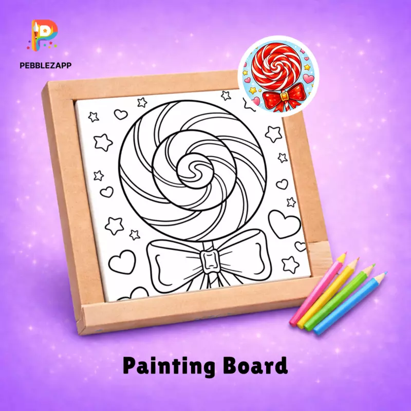 Cute Hot Chocolate & Candy Coloring