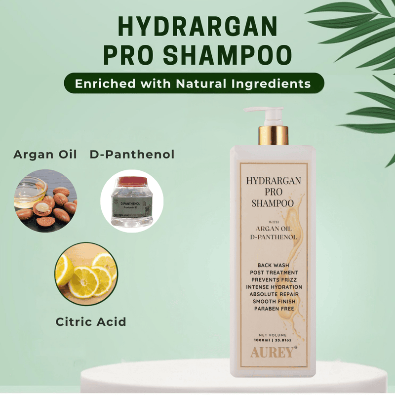 Aurey Hydrargan Pro Shampoo With Argan Oil & D-Panthenol 1000 ml