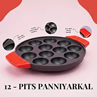 Granny Kitchen Cast Iron Appam Patra| Paniyaram Pan with Handles