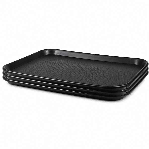 PP TRAY BLACK REGULAR 12 * 16