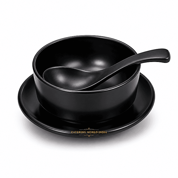MELAMINE SOUP SET 3 IN 1 BLACK