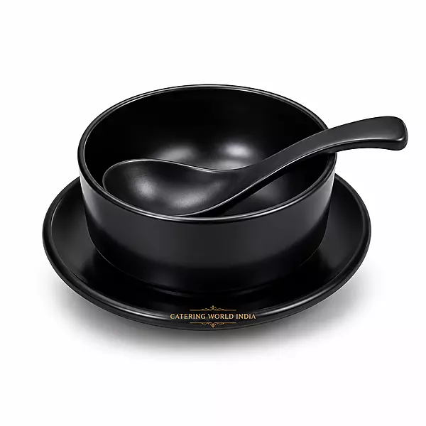 MELAMINE SOUP SET 3 IN 1 BLACK