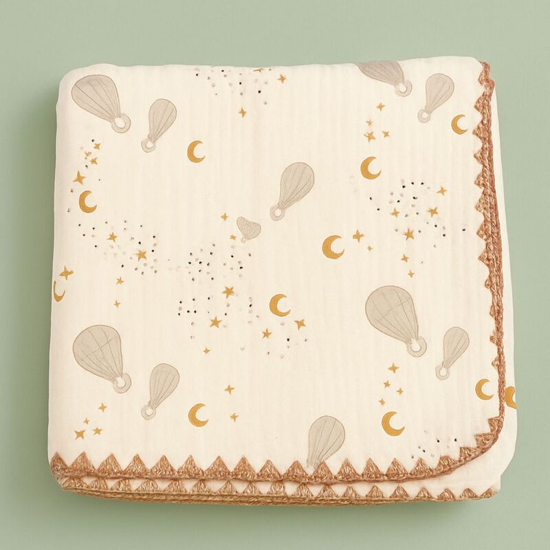 4-Layer Muslin Cotton Crinkled Blanket 100* 110cm – Assorted Designs 4-Layer Muslin Cotton Crinkled Blanket 100* 110cm – Assorted Designs