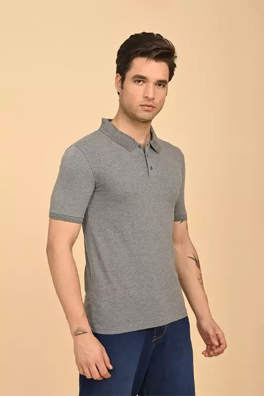 Men's Polo T-Shirt - Grey