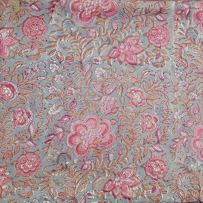 Sanganeri Handblock Cotton Fabric #38
