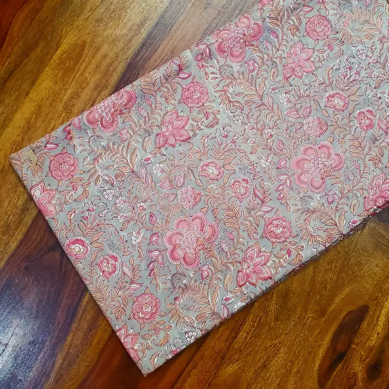 Sanganeri Handblock Cotton Fabric #38
