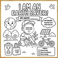 I Am an Earth Saver – Colour & Frame Kit