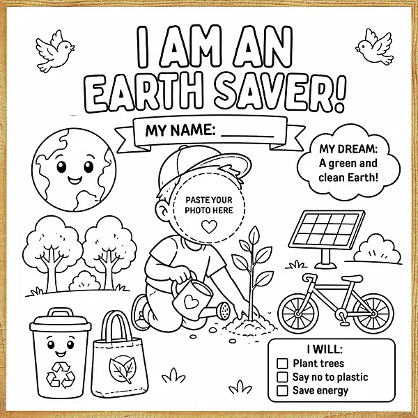 I Am an Earth Saver – Colour & Frame Kit