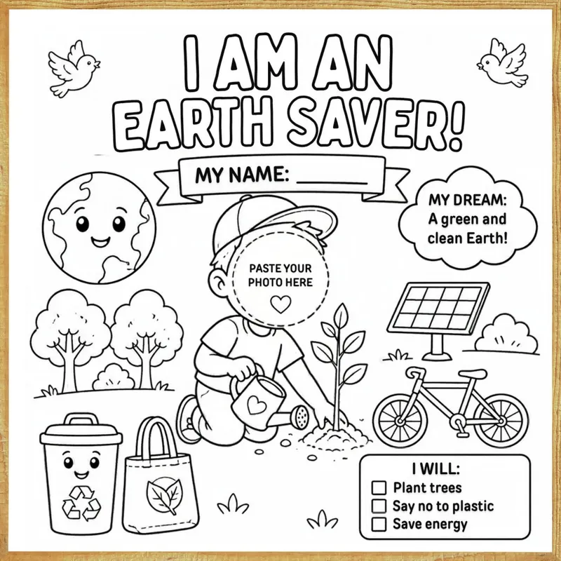I Am an Earth Saver – Colour & Frame Kit