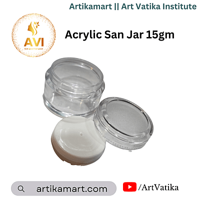 Acrylic San Jar + White Inner + TRANSPARENT Cap - 15g Acrylic San Jar + White Inner + TRANSPARENT Cap - 15g