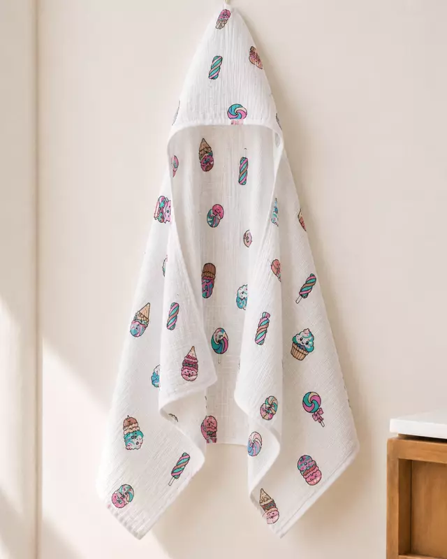 Muslin Double layer cap towel (0-24 Months)