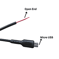 Micro USB Male Jack to Bare Wire, Open End ,Power Supply and Charging Extension ,Pigtail Cable