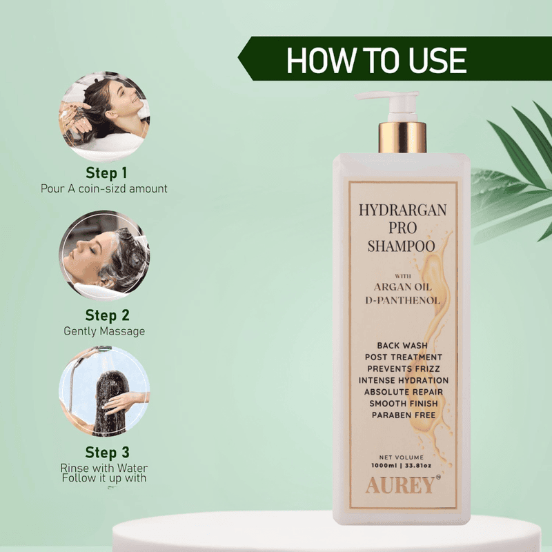 Aurey Hydrargan Pro Shampoo With Argan Oil & D-Panthenol 1000 ml