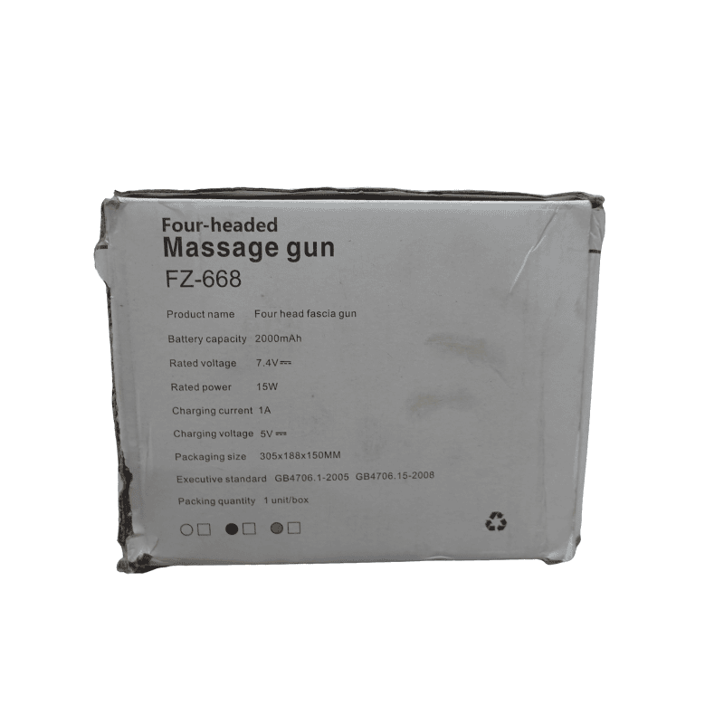 Zigdeal Four Head Massage Gun FZ 668 – Deep Tissue Massager | Muscle Recovery