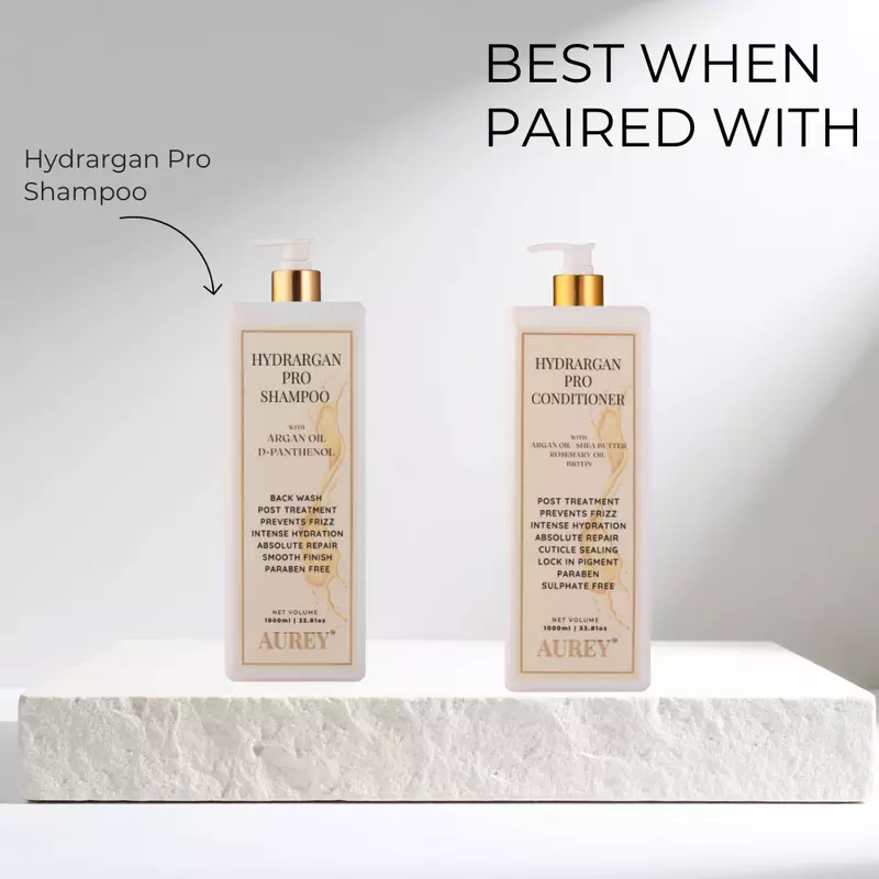 Aurey Hydrargan Pro Conditioner With Argan Oil | Shea Butter | Rosemary Oil & Biotin 1000ML